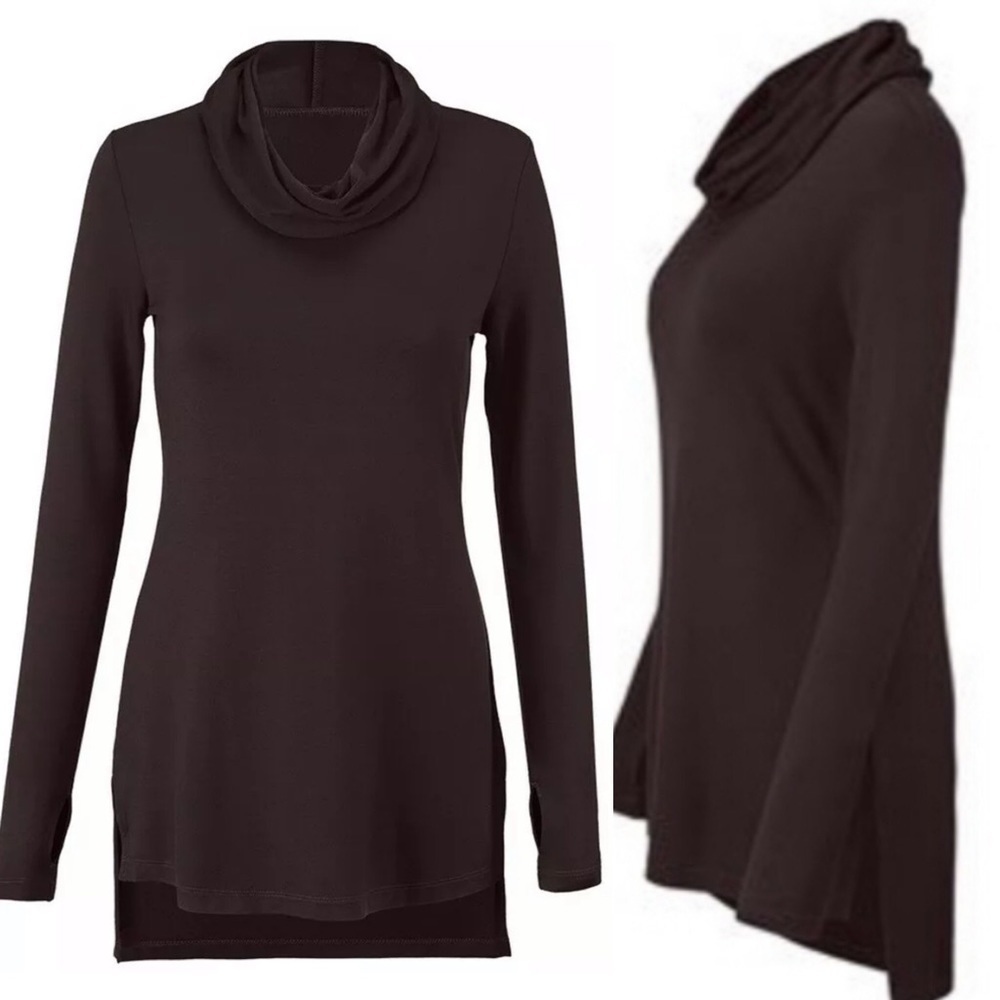 CAbi Turtle Tee Brown Ganache M